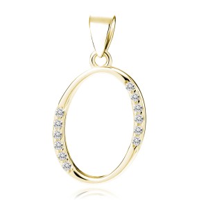 Pandantiv placat cu aur galben initiala litera O din argint cu pietre DiAmanti LZ0002G_O-DIA (Argint 925‰ 1 g.) Pandantiv placat cu aur galben initiala litera O din argint cu pietre DiAmanti LZ0002G_O-DIA (Argint 925‰ 1 g.)